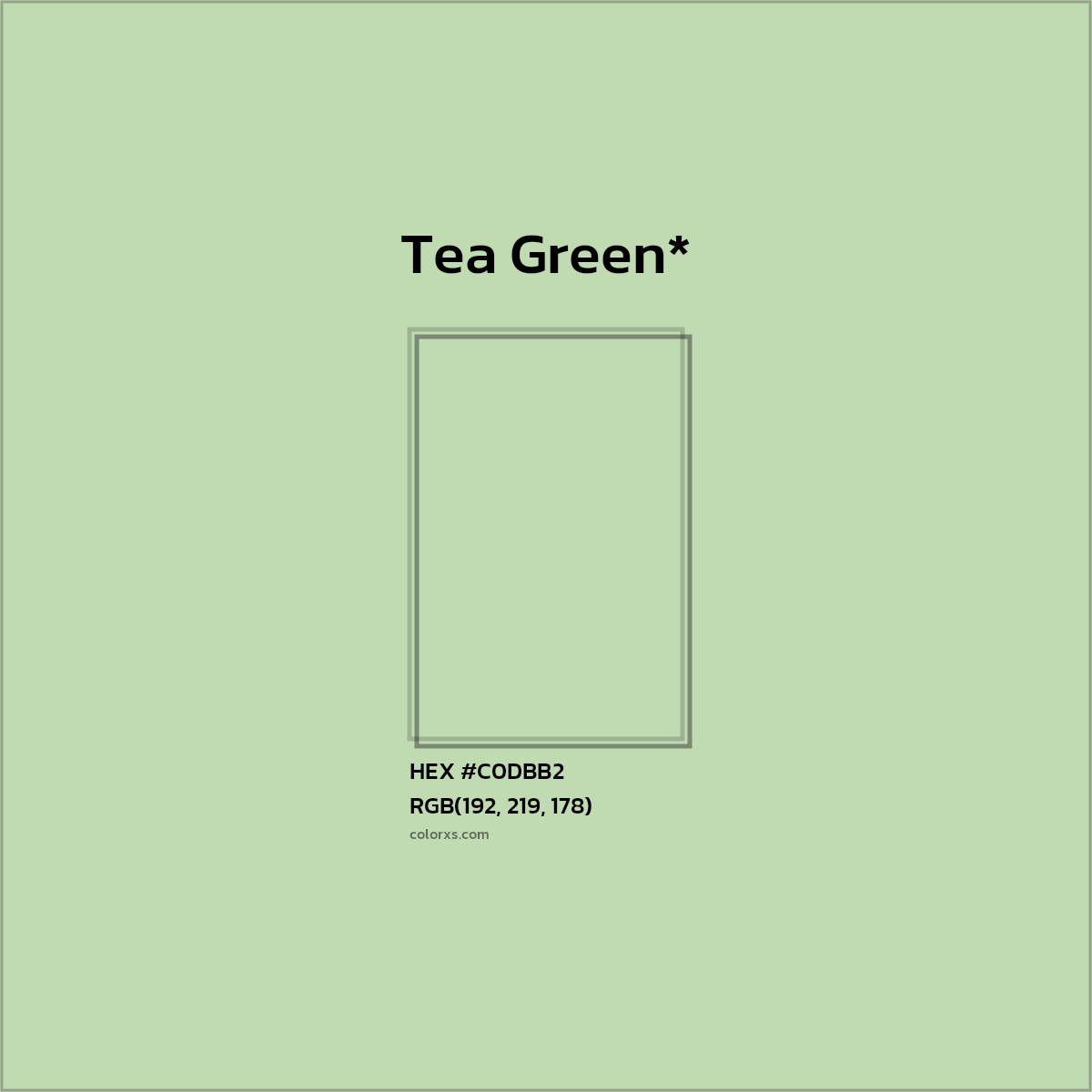 #C0DBB2 hex color. RGB, RYB, CMYK, HSL, HSV codes and color conversions. Matching color names, palettes, paints.