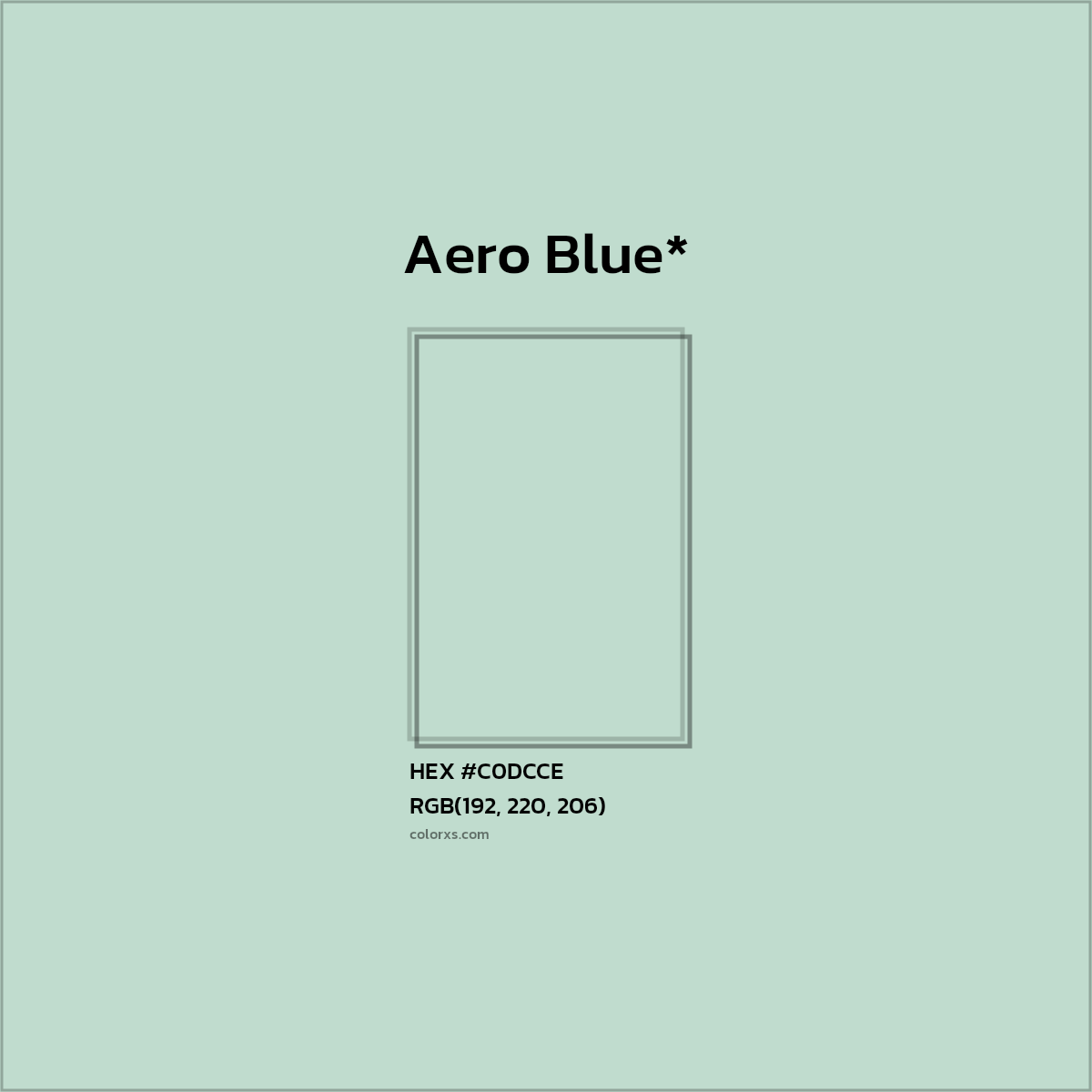 #C0DCCE hex color. RGB, RYB, CMYK, HSL, HSV codes and color conversions. Matching color names, palettes, paints.