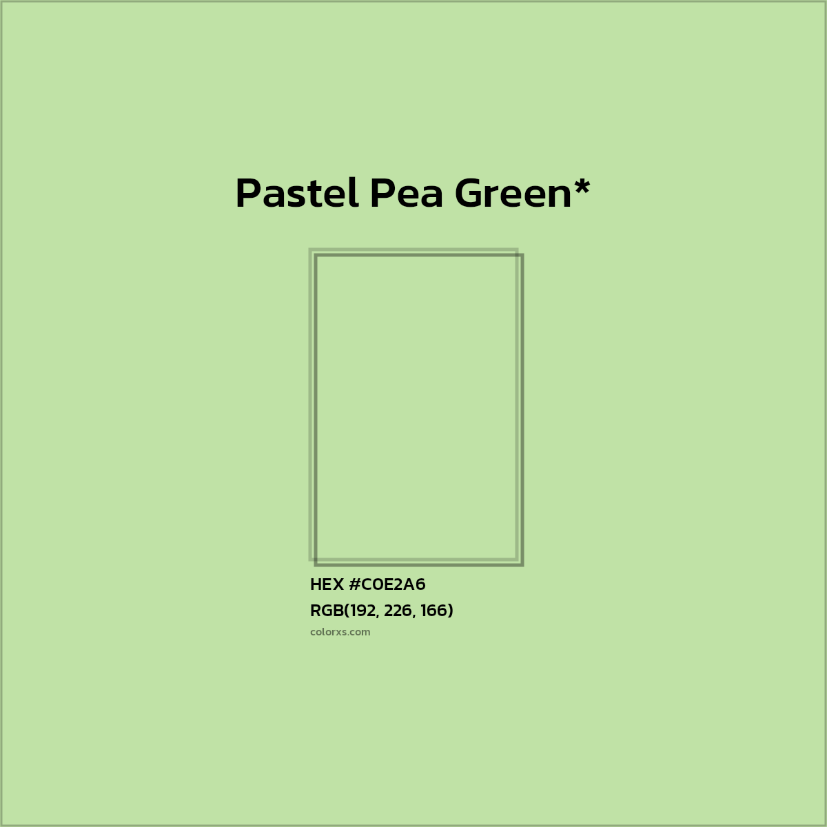 #C0E2A6 hex color. RGB, RYB, CMYK, HSL, HSV codes and color conversions. Matching color names, palettes, paints.