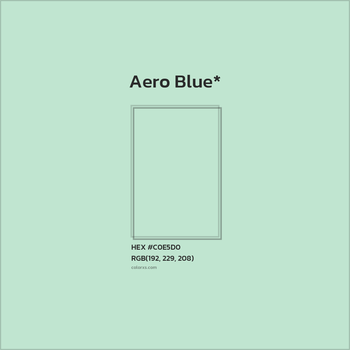 #C0E5D0 hex color. RGB, RYB, CMYK, HSL, HSV codes and color conversions. Matching color names, palettes, paints.