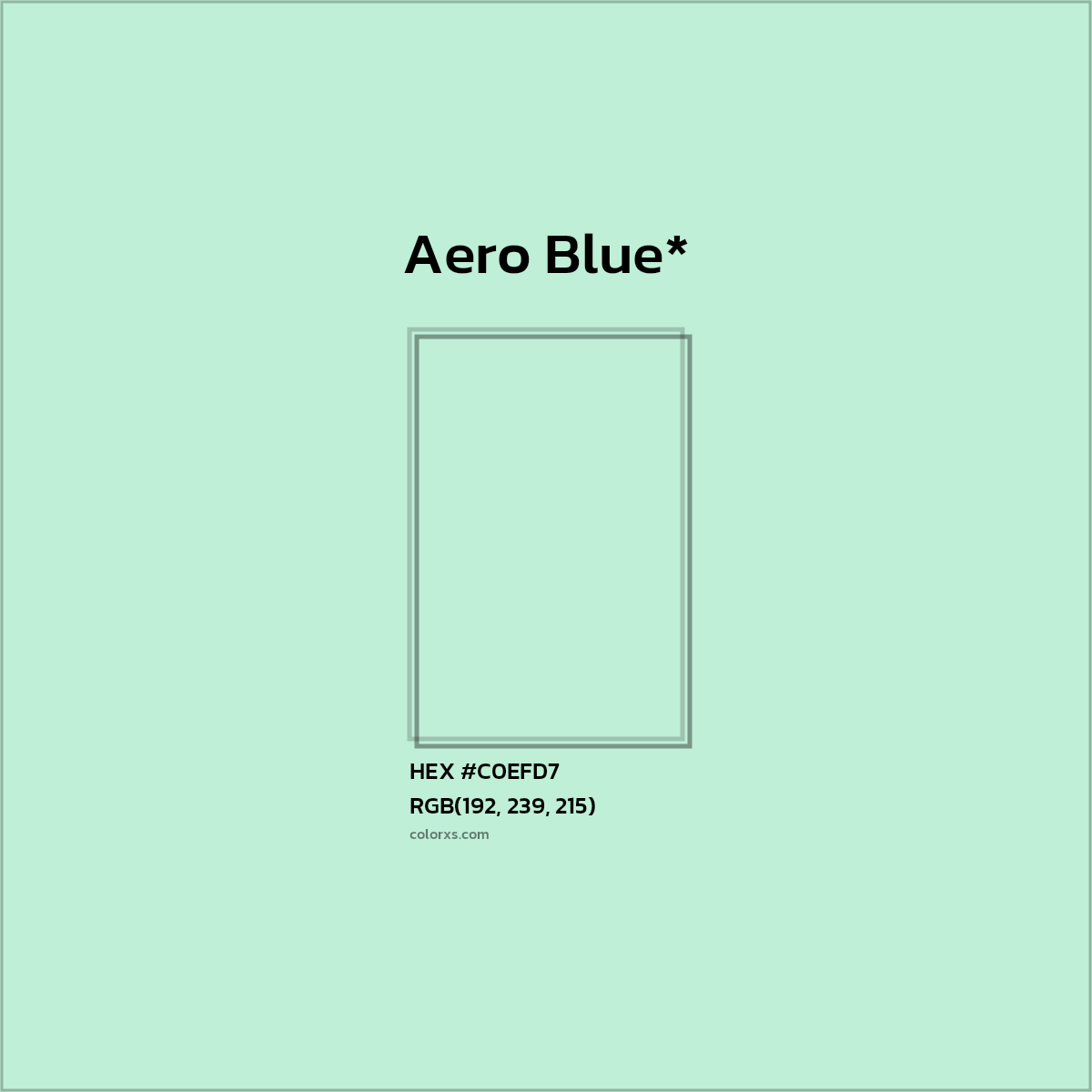 #C0EFD7 hex color. RGB, RYB, CMYK, HSL, HSV codes and color conversions. Matching color names, palettes, paints.