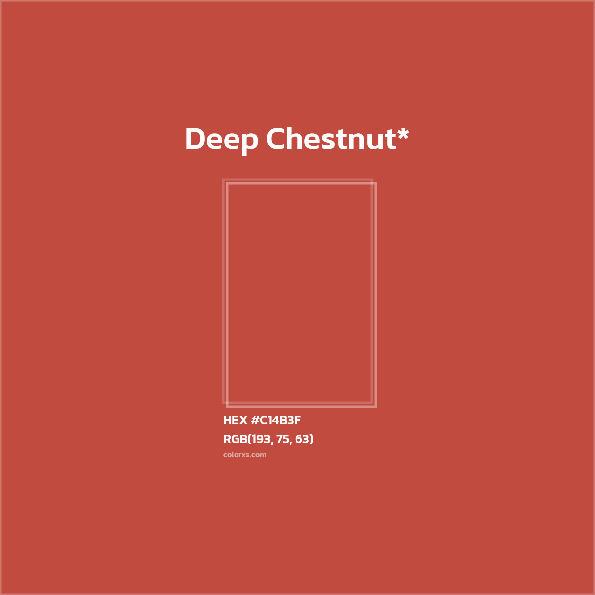 #C14B3F hex color. RGB, RYB, CMYK, HSL, HSV codes and color conversions. Matching color names, palettes, paints.