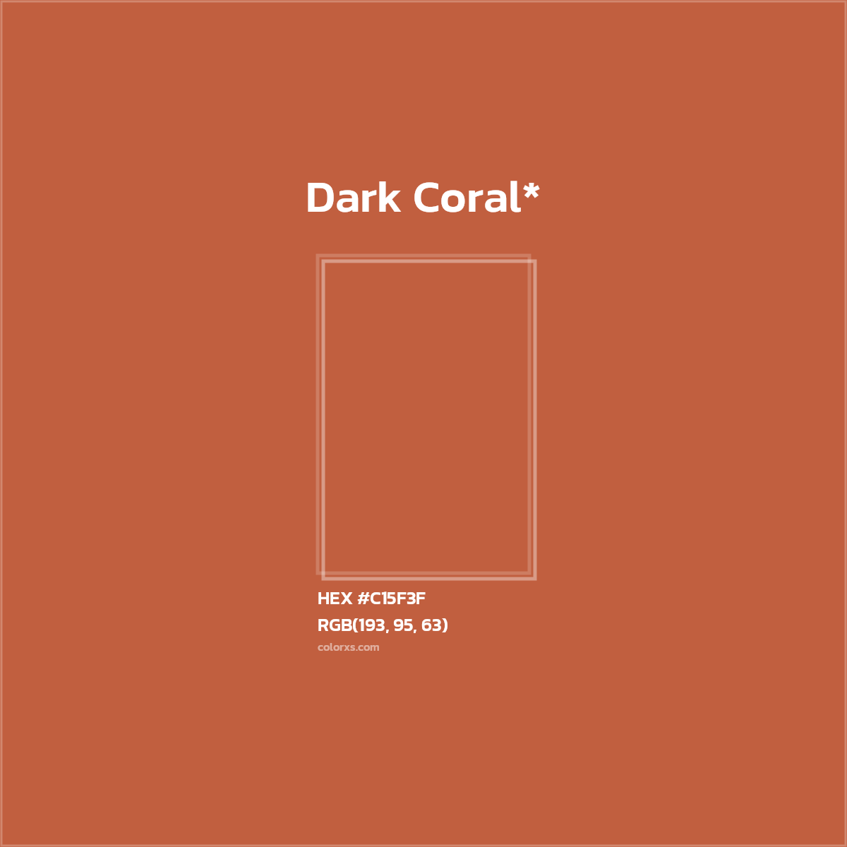 #C15F3F hex color. RGB, RYB, CMYK, HSL, HSV codes and color conversions. Matching color names, palettes, paints.