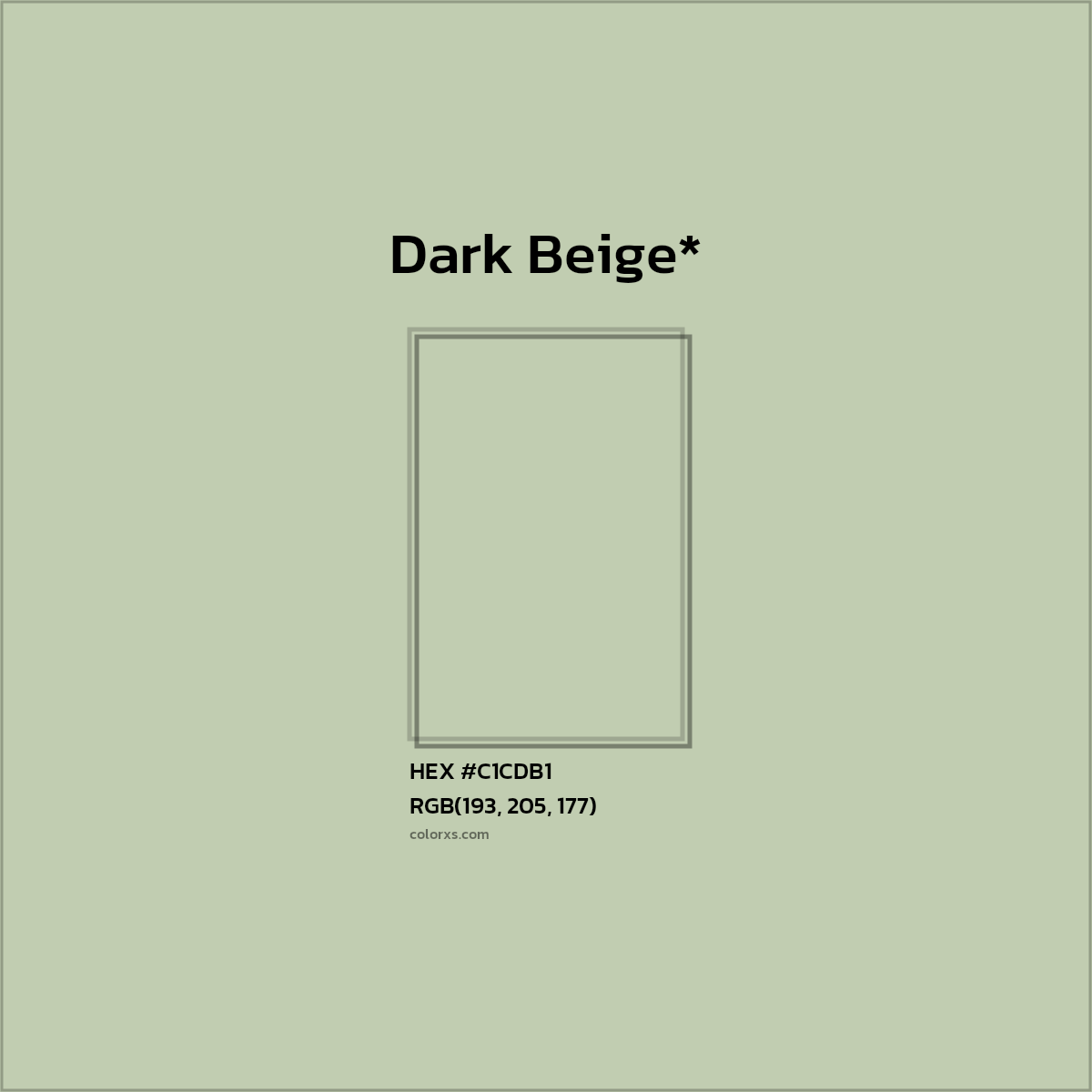 #C1CDB1 hex color. RGB, RYB, CMYK, HSL, HSV codes and color conversions. Matching color names, palettes, paints.