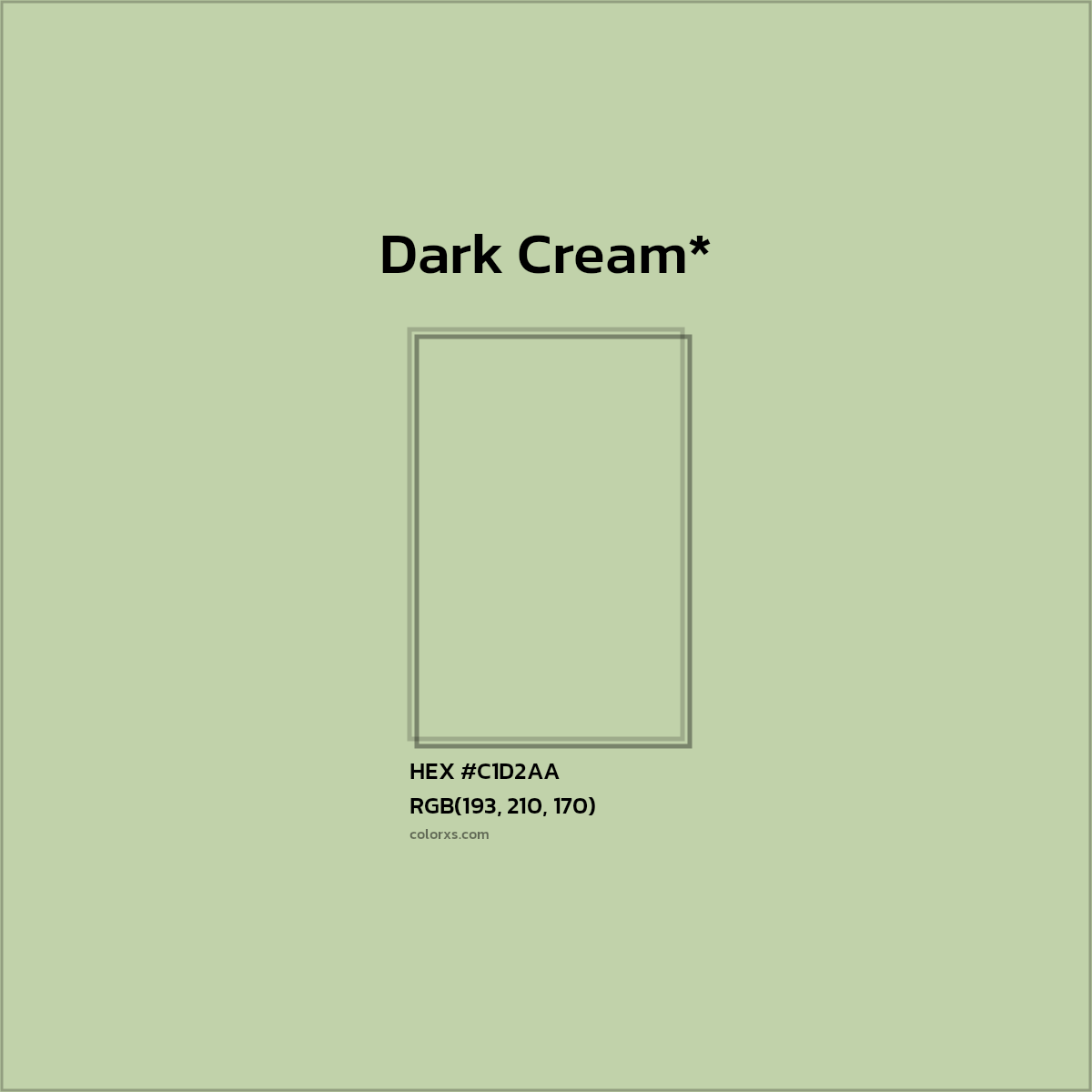 #C1D2AA hex color. RGB, RYB, CMYK, HSL, HSV codes and color conversions. Matching color names, palettes, paints.