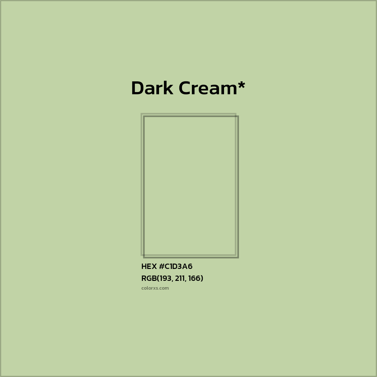 #C1D3A6 hex color. RGB, RYB, CMYK, HSL, HSV codes and color conversions. Matching color names, palettes, paints.