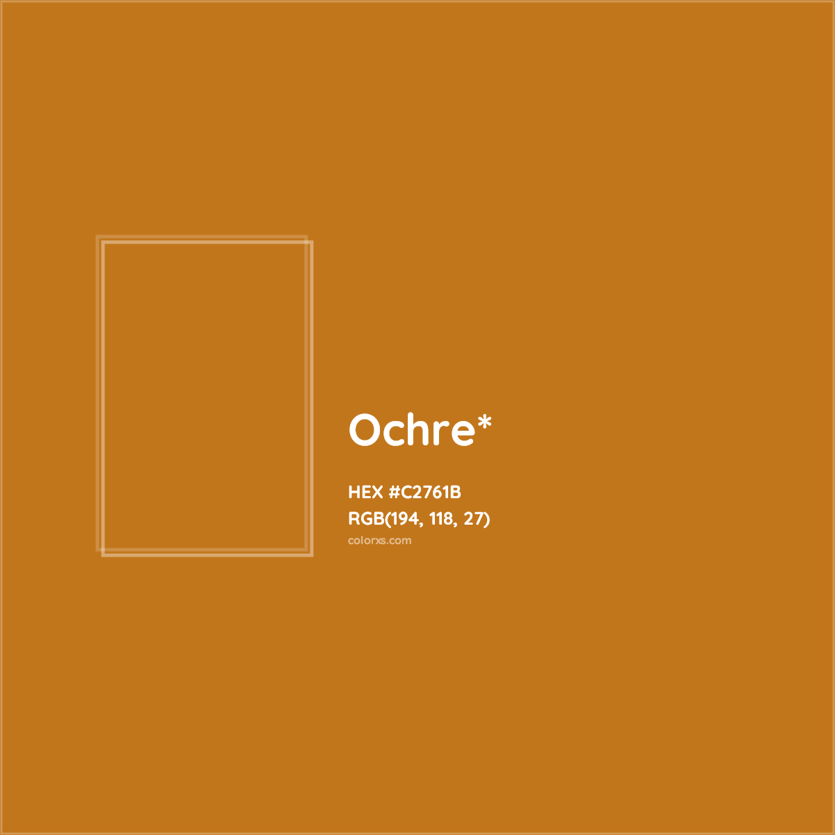 #C2761B hex color. RGB, RYB, CMYK, HSL, HSV codes and color conversions. Matching color names, palettes, paints.