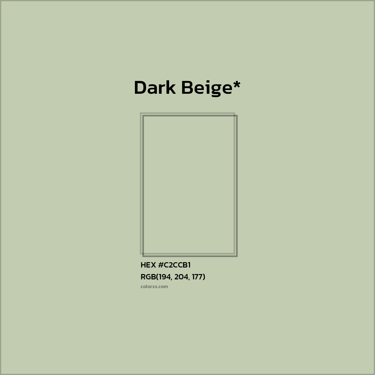 #C2CCB1 hex color. RGB, RYB, CMYK, HSL, HSV codes and color conversions. Matching color names, palettes, paints.