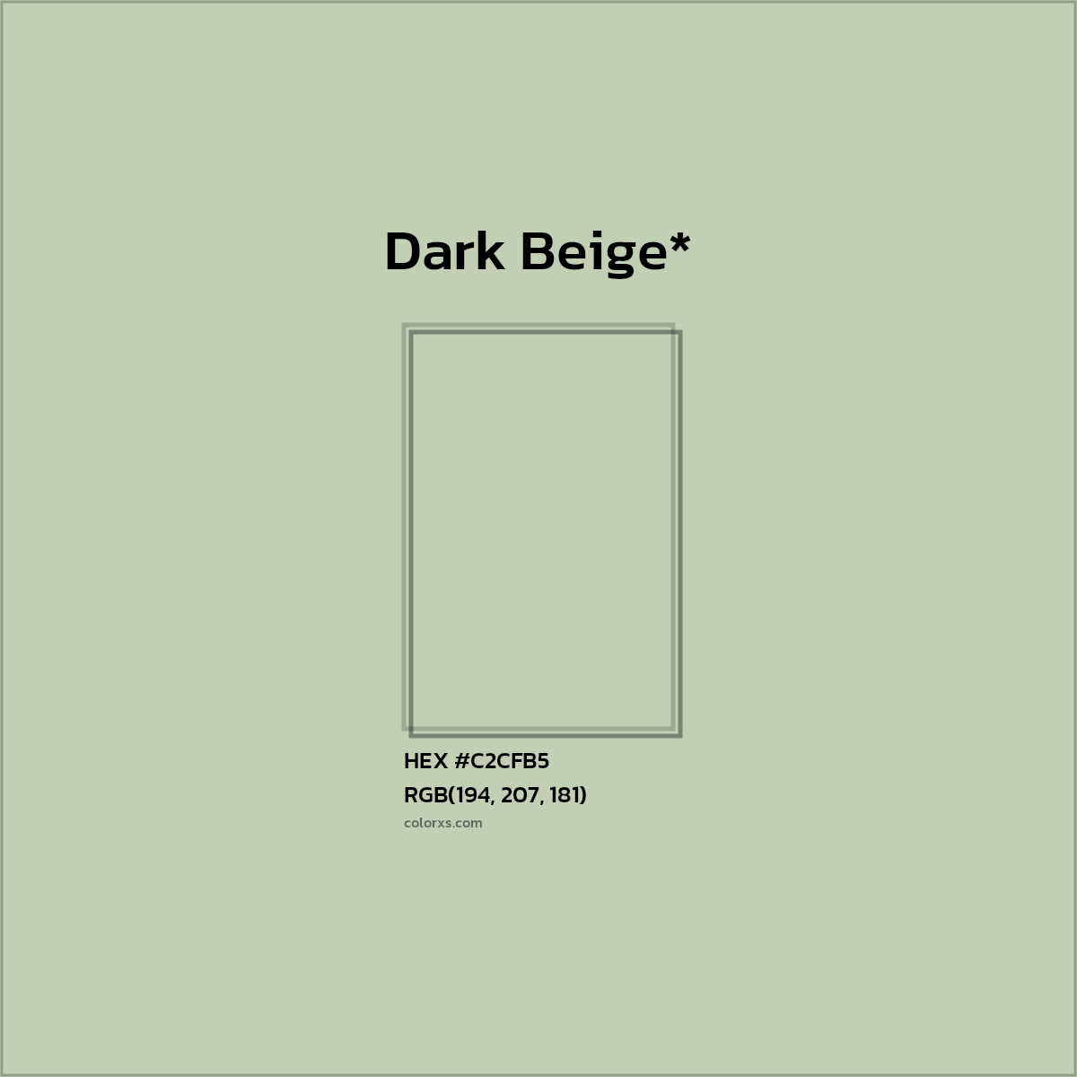 #C2CFB5 hex color. RGB, RYB, CMYK, HSL, HSV codes and color conversions. Matching color names, palettes, paints.
