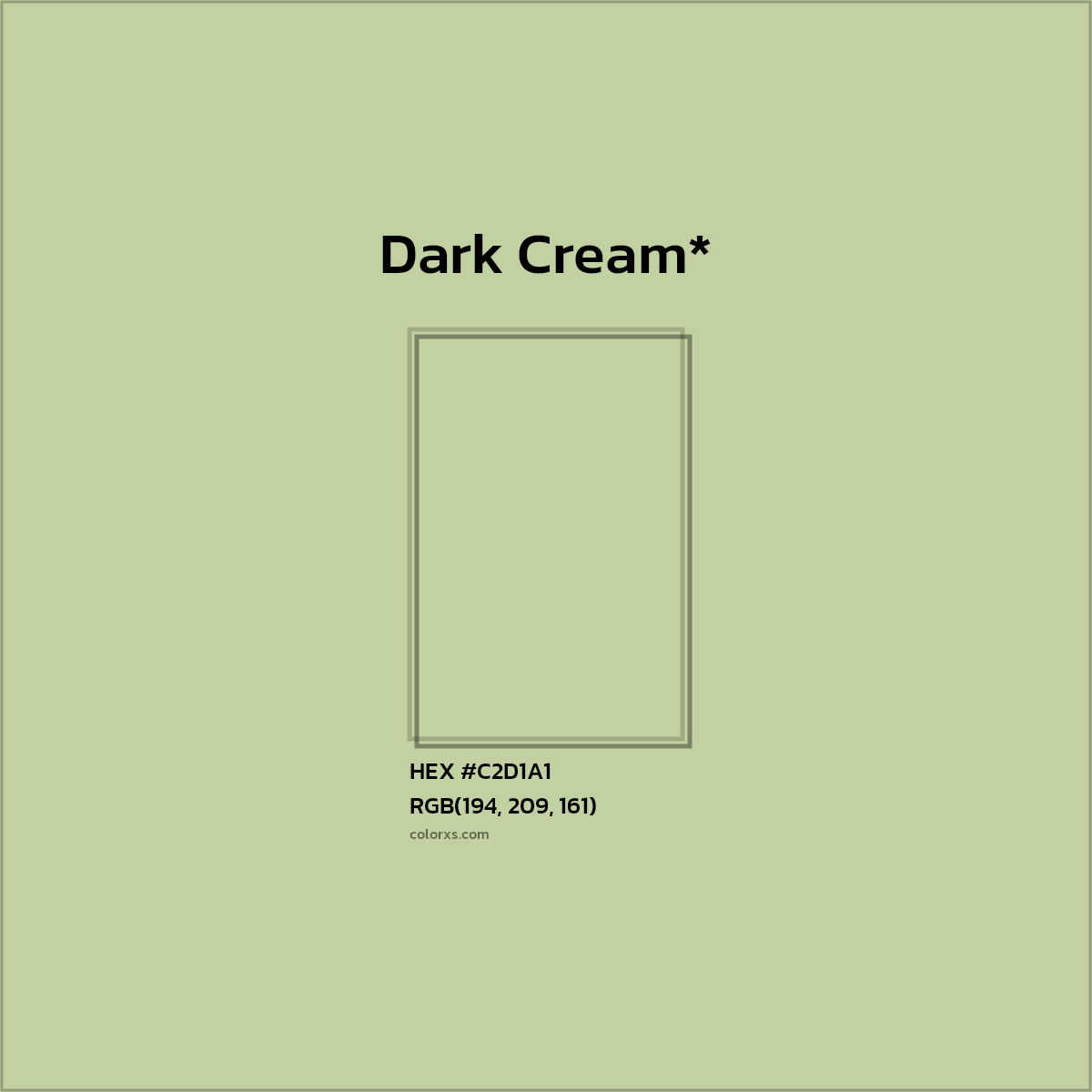 #C2D1A1 hex color. RGB, RYB, CMYK, HSL, HSV codes and color conversions. Matching color names, palettes, paints.