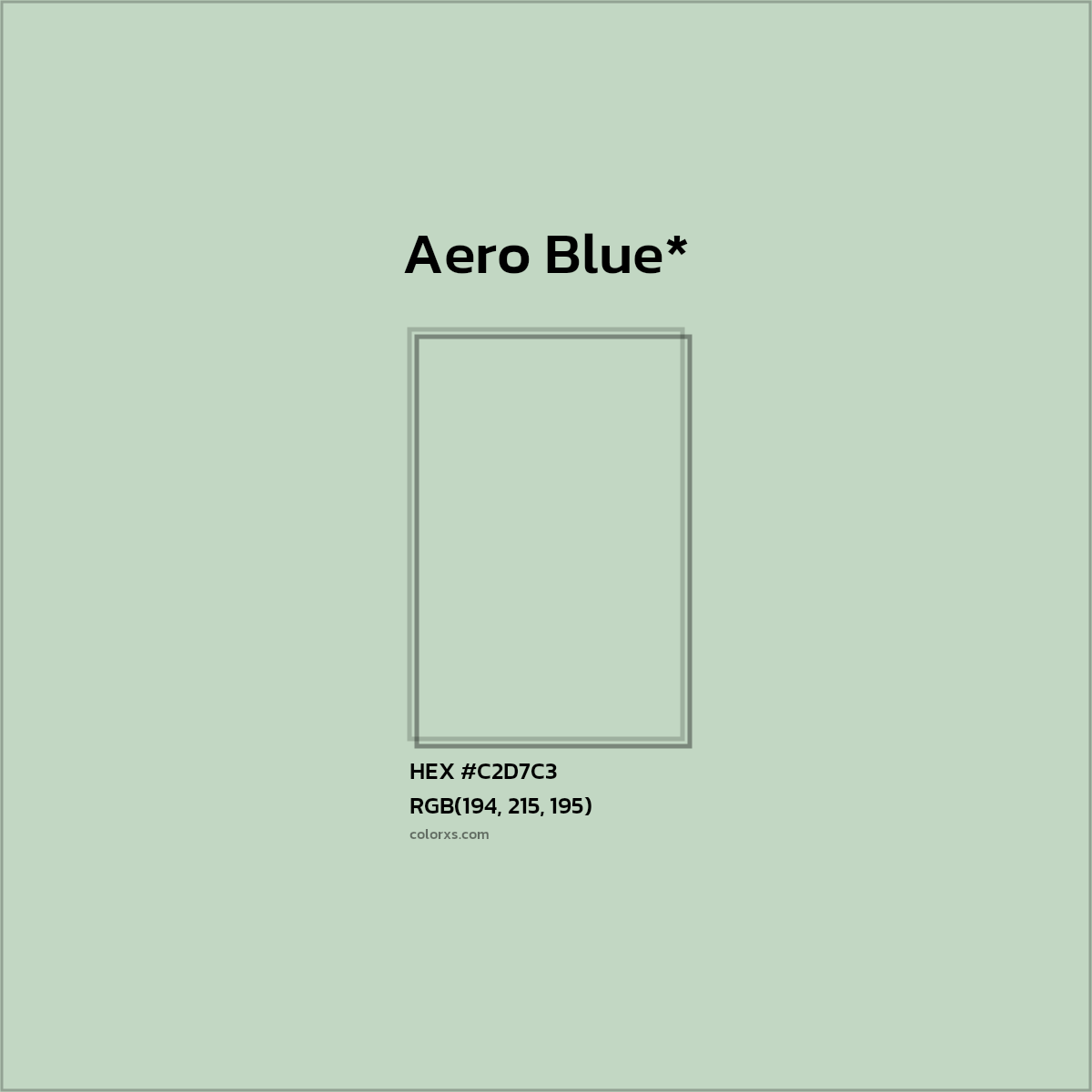 #C2D7C3 hex color. RGB, RYB, CMYK, HSL, HSV codes and color conversions. Matching color names, palettes, paints.