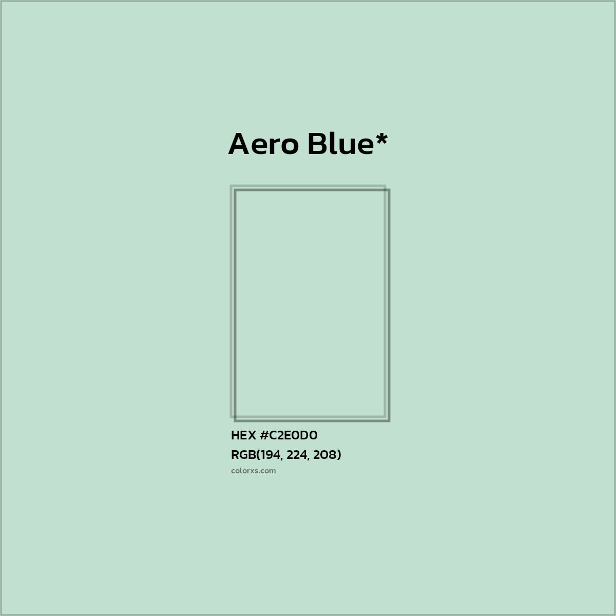 #C2E0D0 hex color. RGB, RYB, CMYK, HSL, HSV codes and color conversions. Matching color names, palettes, paints.