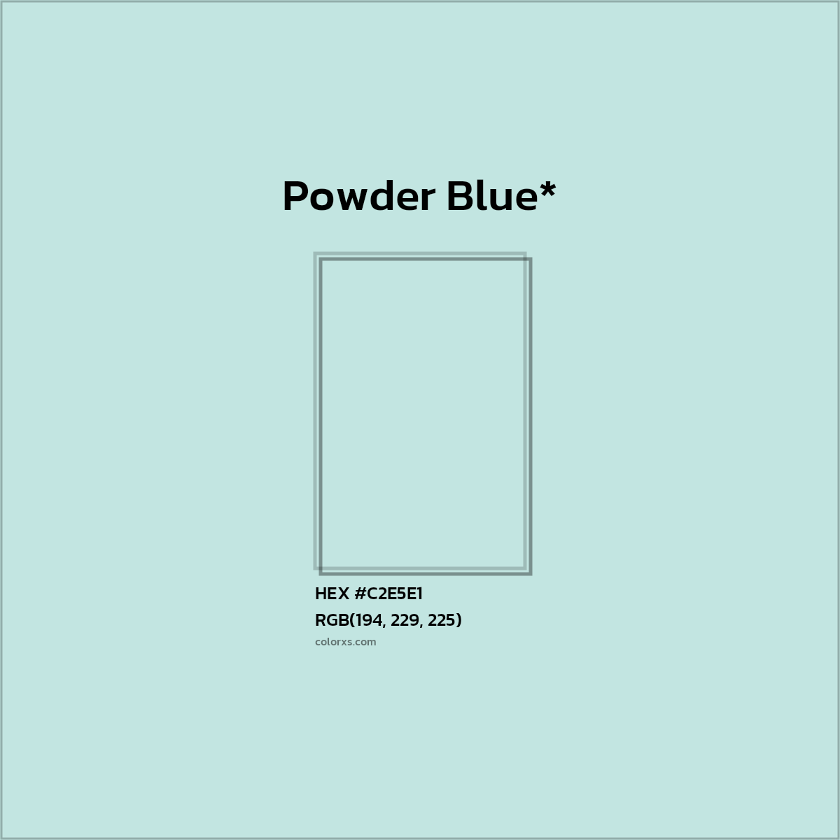 #C2E5E1 hex color. RGB, RYB, CMYK, HSL, HSV codes and color conversions. Matching color names, palettes, paints.