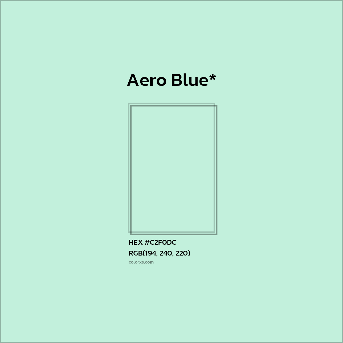 #C2F0DC hex color. RGB, RYB, CMYK, HSL, HSV codes and color conversions. Matching color names, palettes, paints.