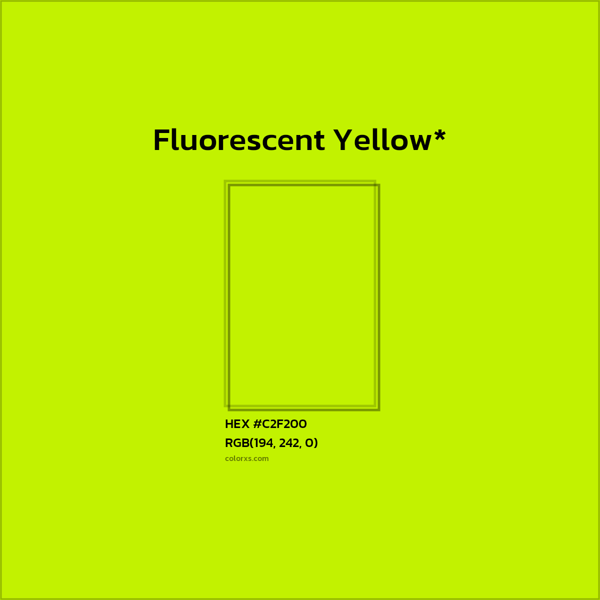 #C2F200 hex color. RGB, RYB, CMYK, HSL, HSV codes and color conversions. Matching color names, palettes, paints.