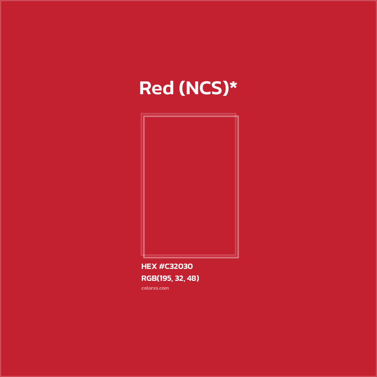 #C32030 hex color. RGB, RYB, CMYK, HSL, HSV codes and color conversions. Matching color names, palettes, paints.