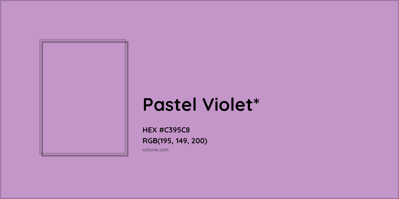 #C395C8 hex color. RGB, RYB, CMYK, HSL, HSV codes and color conversions. Matching color names, palettes, paints.