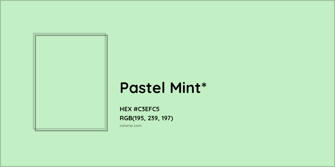 #C3EFC5 hex color. RGB, RYB, CMYK, HSL, HSV codes and color conversions. Matching color names, palettes, paints.