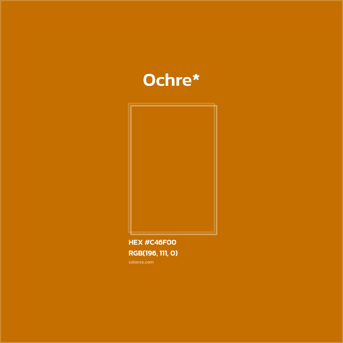 #C46F00 hex color. RGB, RYB, CMYK, HSL, HSV codes and color conversions. Matching color names, palettes, paints.