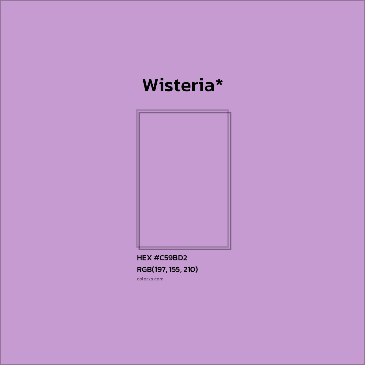 #C59BD2 hex color. RGB, RYB, CMYK, HSL, HSV codes and color conversions. Matching color names, palettes, paints.