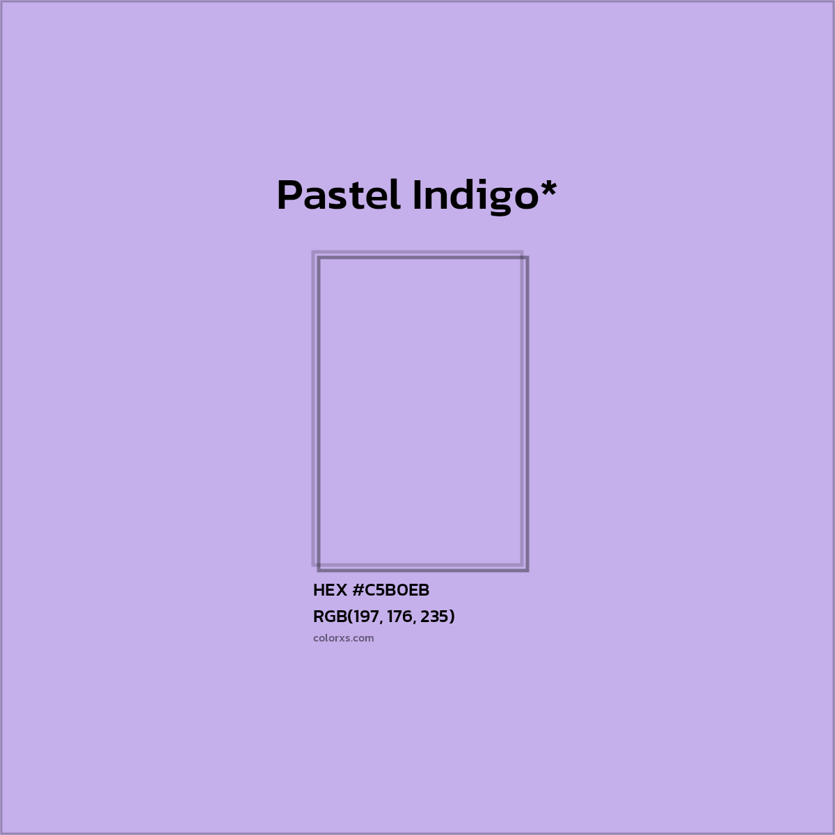 #C5B0EB hex color. RGB, RYB, CMYK, HSL, HSV codes and color conversions. Matching color names, palettes, paints.