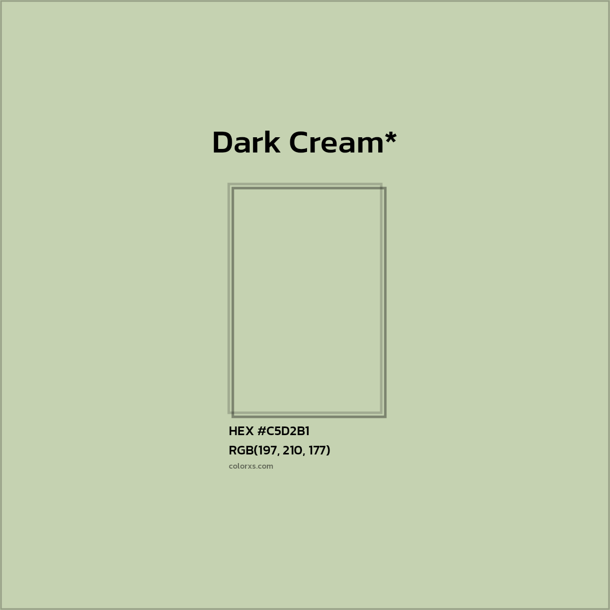 #C5D2B1 hex color. RGB, RYB, CMYK, HSL, HSV codes and color conversions. Matching color names, palettes, paints.