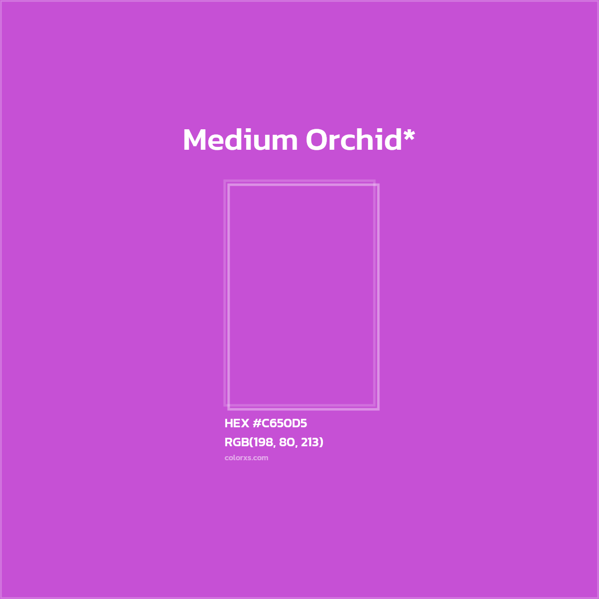 #C650D5 hex color. RGB, RYB, CMYK, HSL, HSV codes and color conversions. Matching color names, palettes, paints.