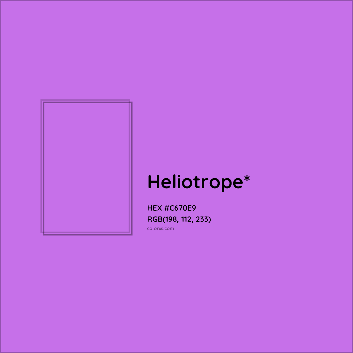 #C670E9 hex color. RGB, RYB, CMYK, HSL, HSV codes and color conversions. Matching color names, palettes, paints.