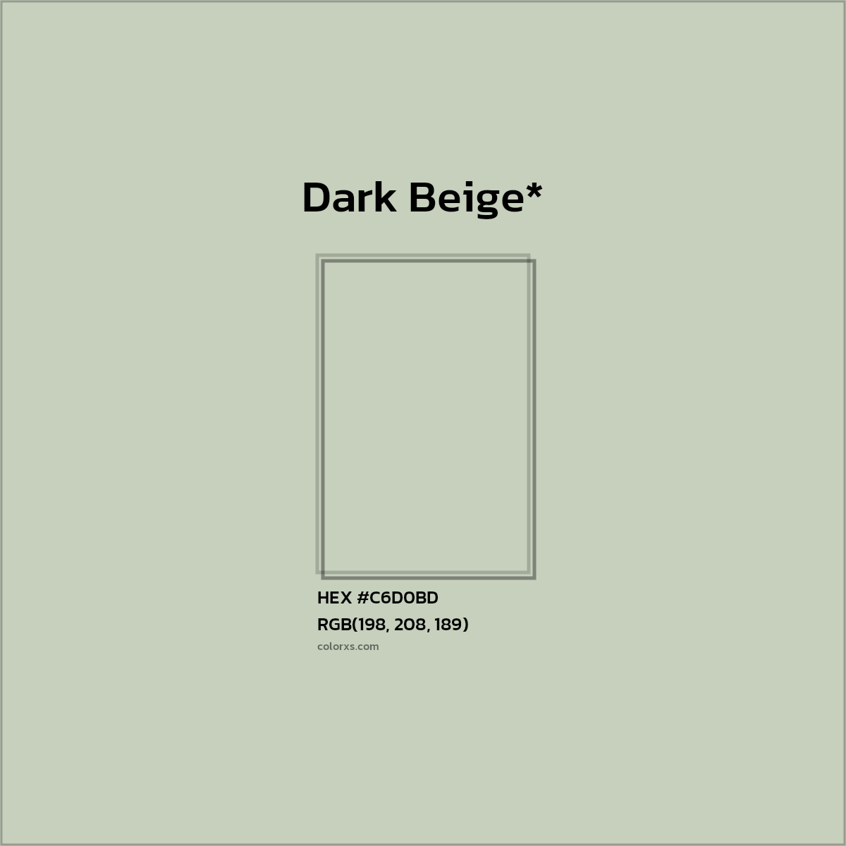 #C6D0BD hex color. RGB, RYB, CMYK, HSL, HSV codes and color conversions. Matching color names, palettes, paints.
