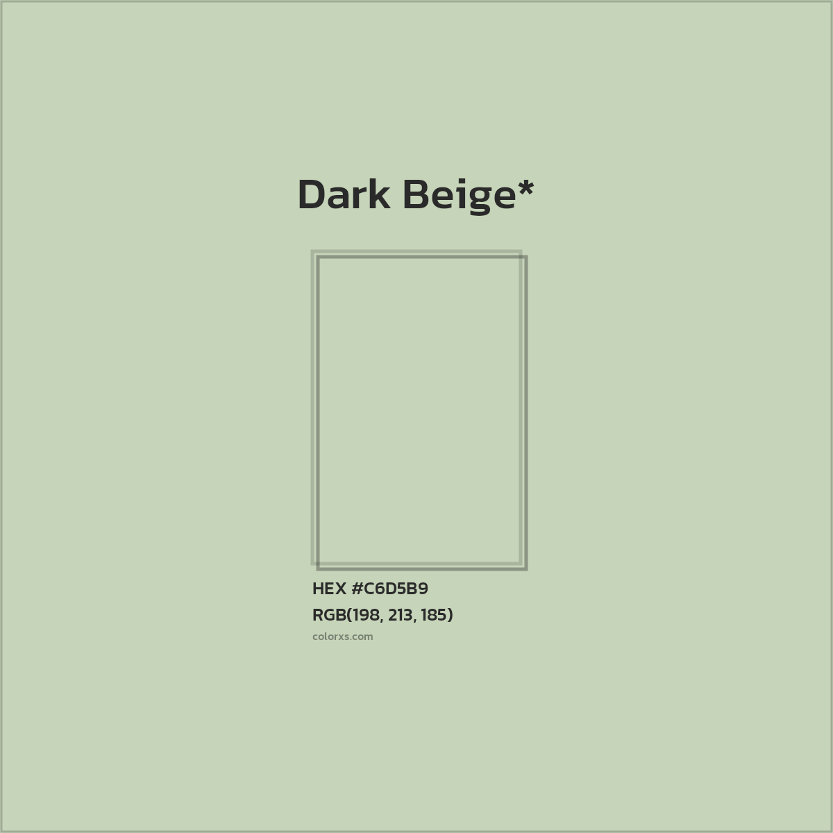 #C6D5B9 hex color. RGB, RYB, CMYK, HSL, HSV codes and color conversions. Matching color names, palettes, paints.