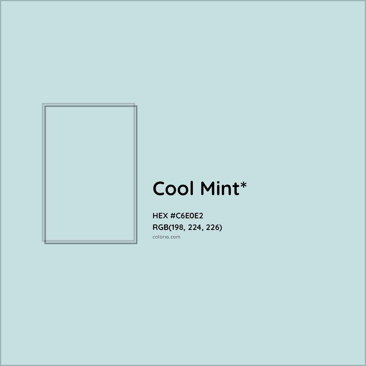 #C6E0E2 hex color. RGB, RYB, CMYK, HSL, HSV codes and color conversions. Matching color names, palettes, paints.