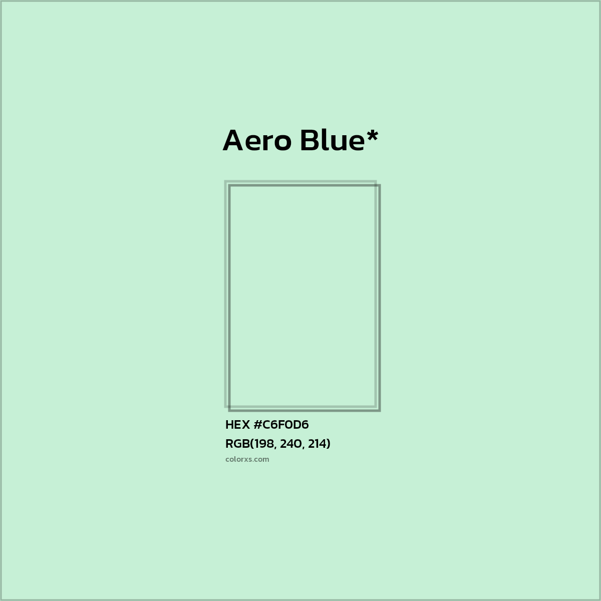 #C6F0D6 hex color. RGB, RYB, CMYK, HSL, HSV codes and color conversions. Matching color names, palettes, paints.