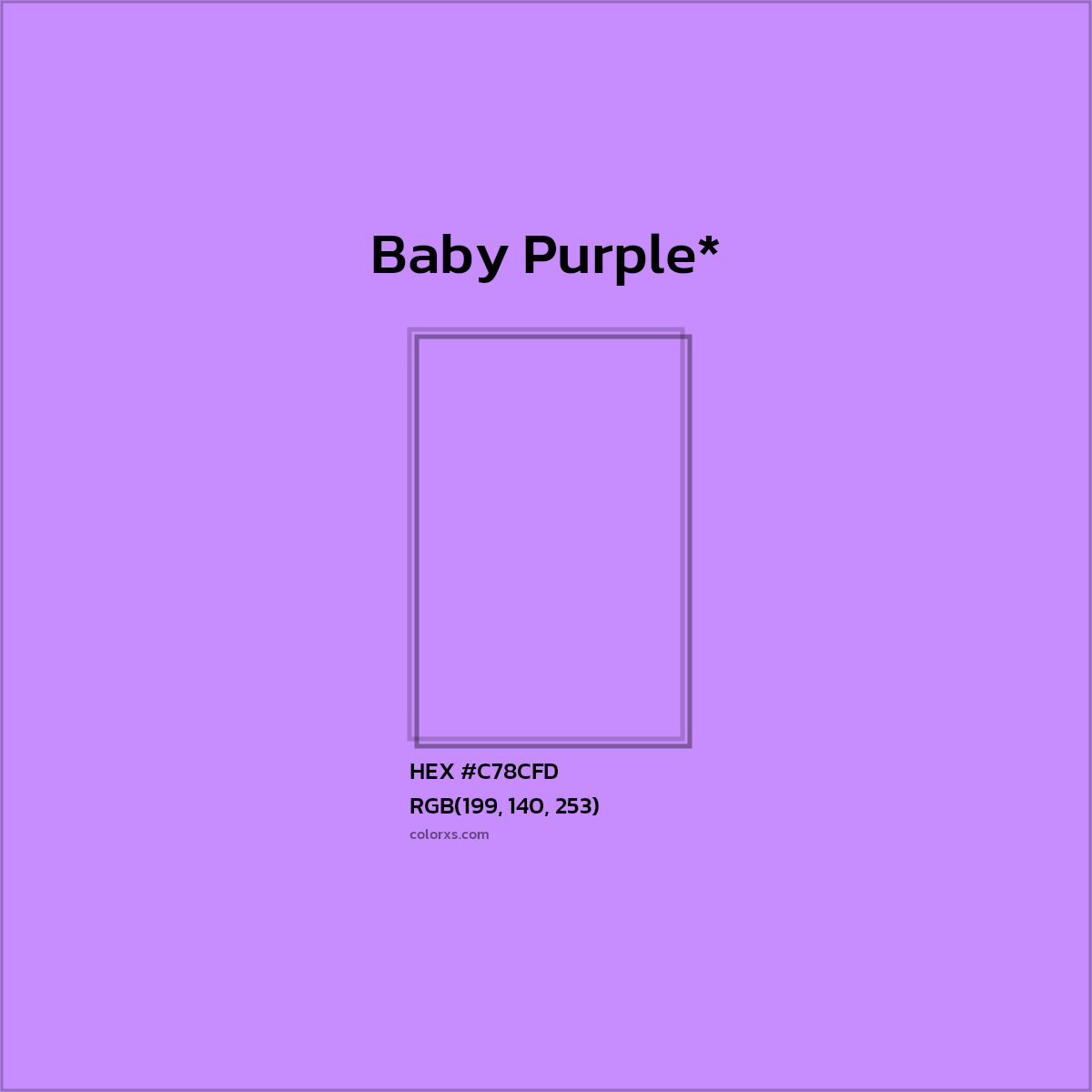 #C78CFD hex color. RGB, RYB, CMYK, HSL, HSV codes and color conversions. Matching color names, palettes, paints.