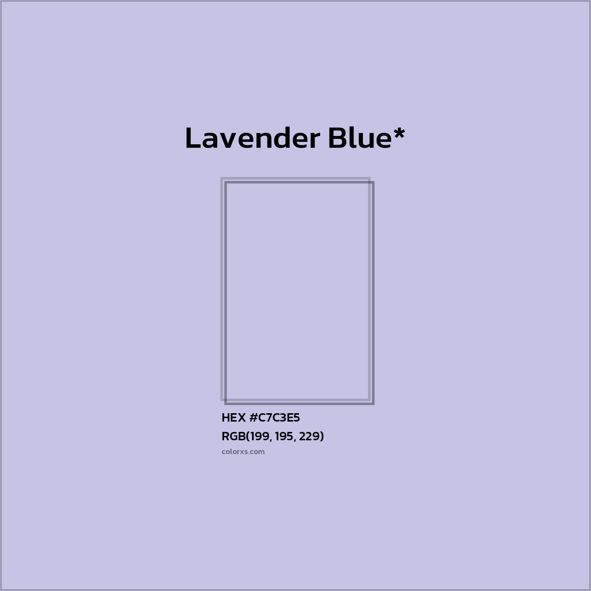 #C7C3E5 hex color. RGB, RYB, CMYK, HSL, HSV codes and color conversions. Matching color names, palettes, paints.