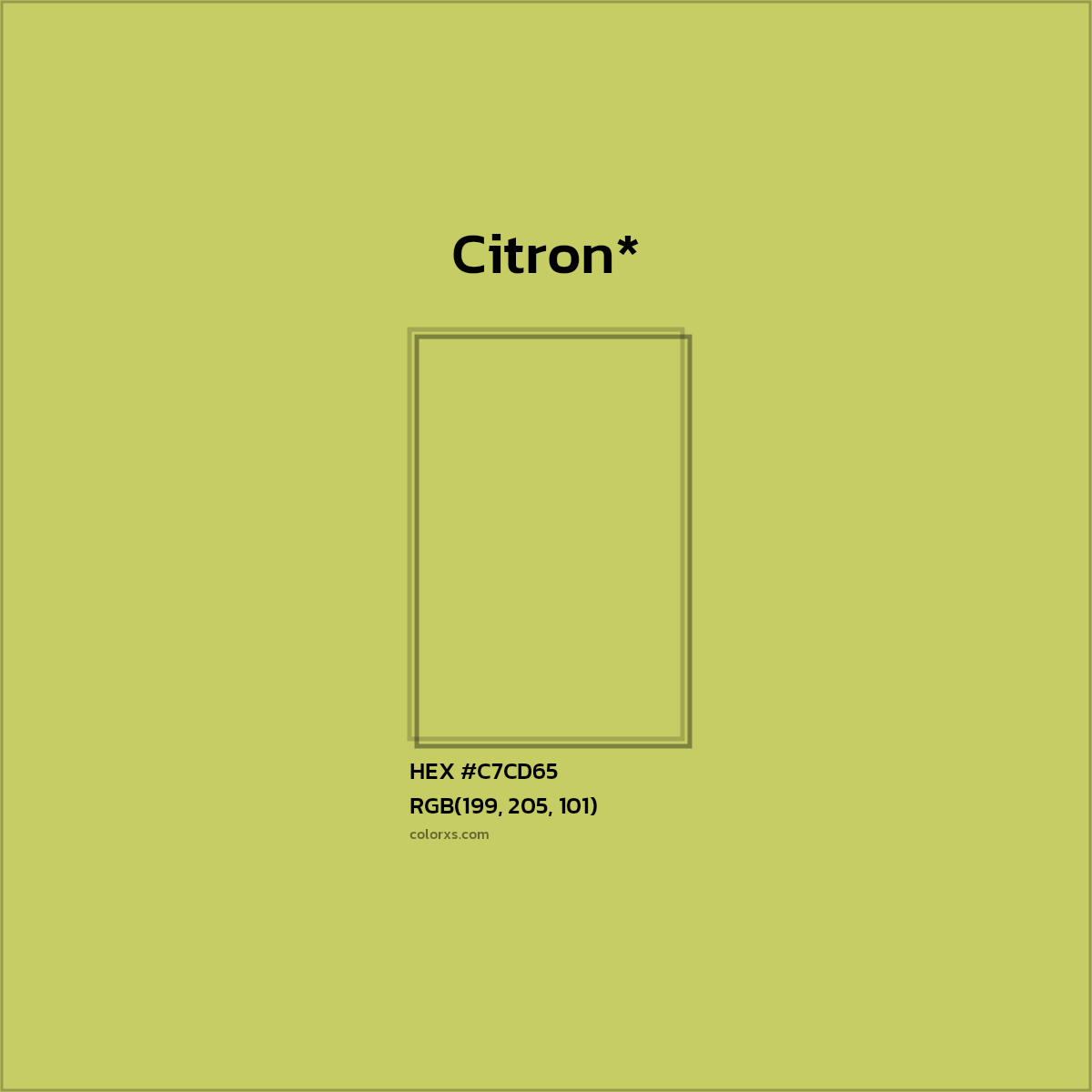 #C7CD65 hex color. RGB, RYB, CMYK, HSL, HSV codes and color conversions. Matching color names, palettes, paints.