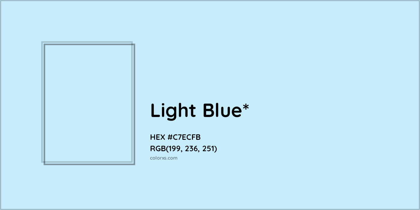 #C7ECFB hex color. RGB, RYB, CMYK, HSL, HSV codes and color conversions. Matching color names, palettes, paints.