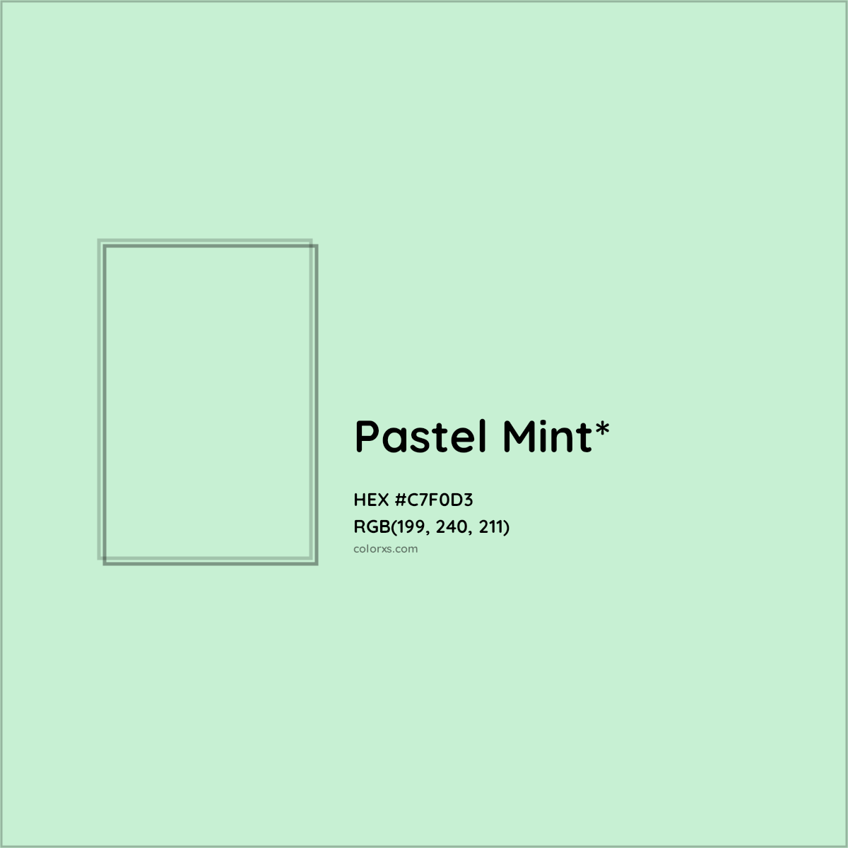 #C7F0D3 hex color. RGB, RYB, CMYK, HSL, HSV codes and color conversions. Matching color names, palettes, paints.