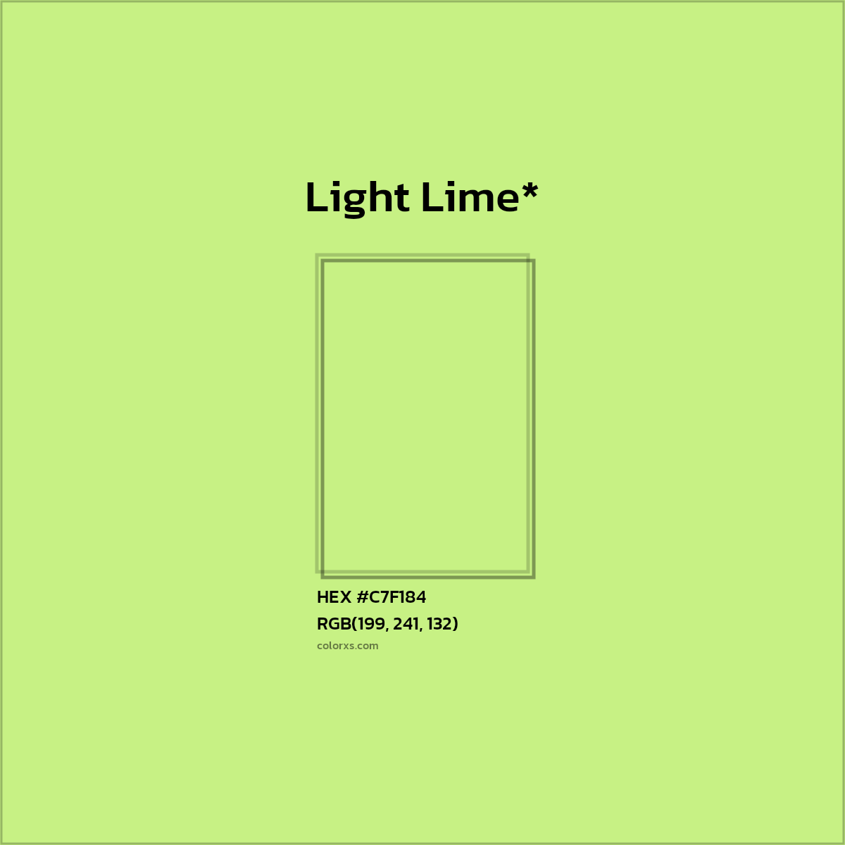 #C7F184 hex color. RGB, RYB, CMYK, HSL, HSV codes and color conversions. Matching color names, palettes, paints.