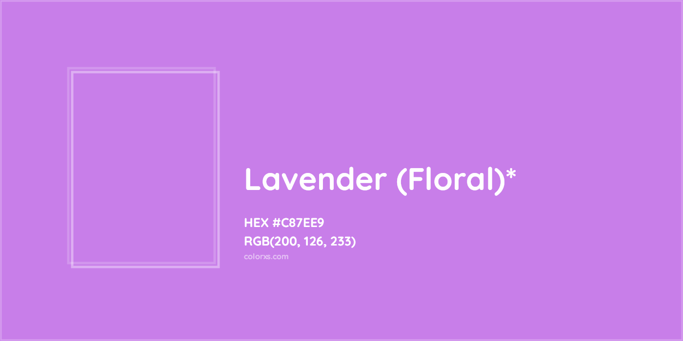 #C87EE9 hex color. RGB, RYB, CMYK, HSL, HSV codes and color conversions. Matching color names, palettes, paints.