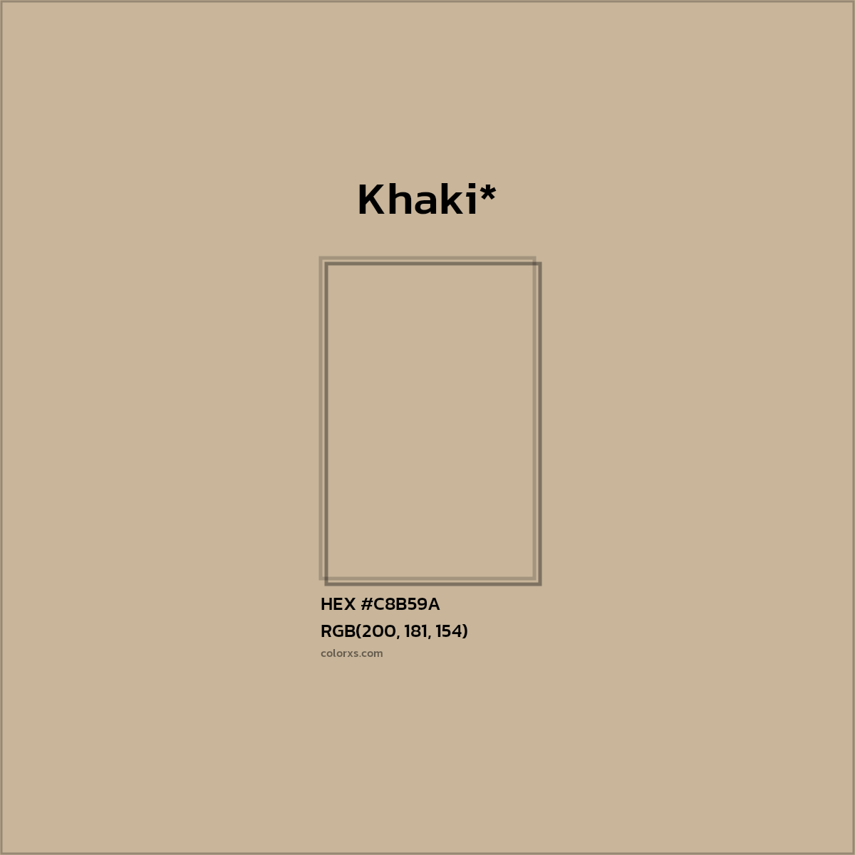 #C8B59A hex color. RGB, RYB, CMYK, HSL, HSV codes and color conversions. Matching color names, palettes, paints.