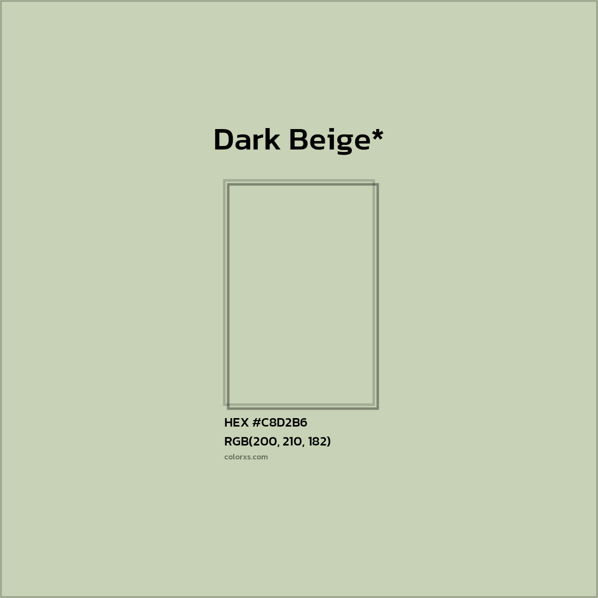 #C8D2B6 hex color. RGB, RYB, CMYK, HSL, HSV codes and color conversions. Matching color names, palettes, paints.