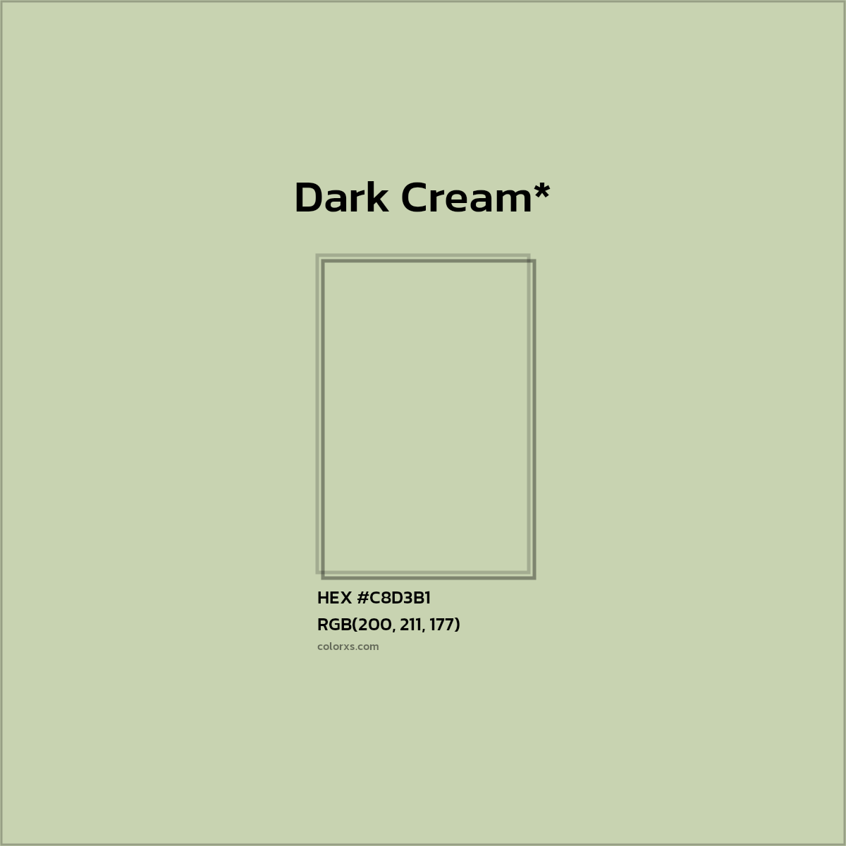 #C8D3B1 hex color. RGB, RYB, CMYK, HSL, HSV codes and color conversions. Matching color names, palettes, paints.