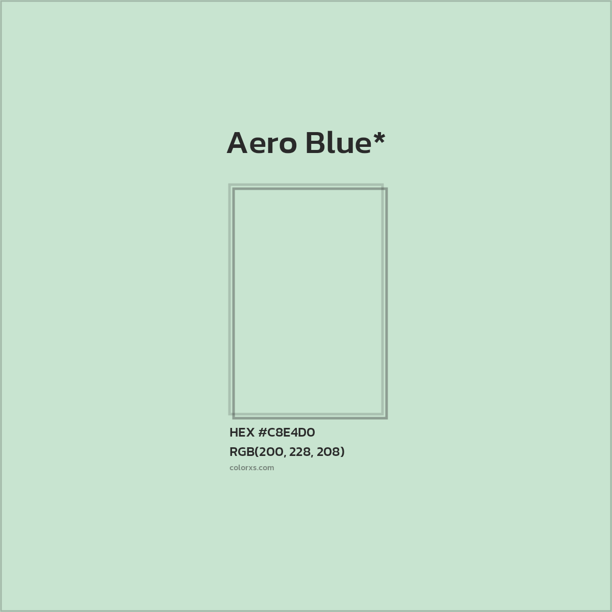 #C8E4D0 hex color. RGB, RYB, CMYK, HSL, HSV codes and color conversions. Matching color names, palettes, paints.
