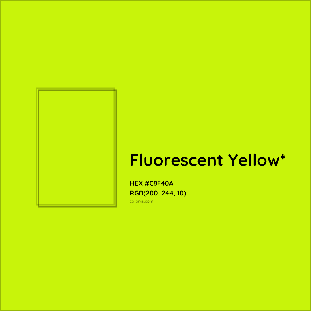 #C8F40A hex color. RGB, RYB, CMYK, HSL, HSV codes and color conversions. Matching color names, palettes, paints.