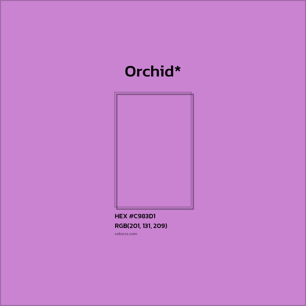 #C983D1 hex color. RGB, RYB, CMYK, HSL, HSV codes and color conversions. Matching color names, palettes, paints.