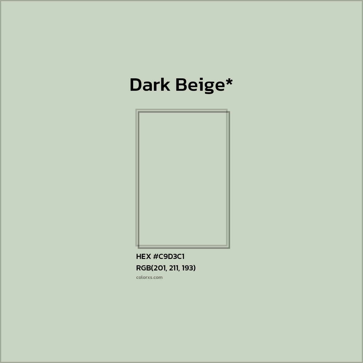 #C9D3C1 hex color. RGB, RYB, CMYK, HSL, HSV codes and color conversions. Matching color names, palettes, paints.