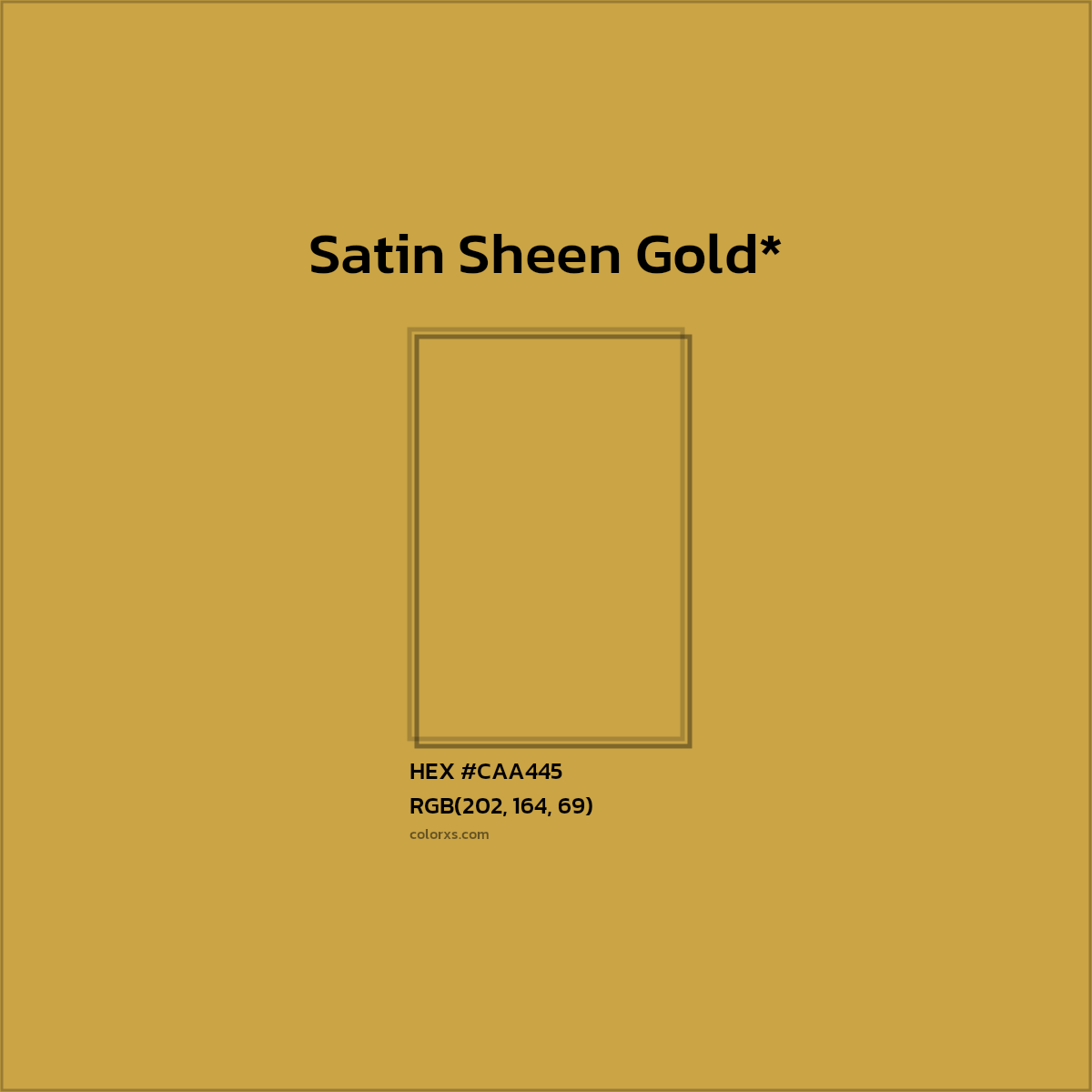 #CAA445 hex color. RGB, RYB, CMYK, HSL, HSV codes and color conversions. Matching color names, palettes, paints.