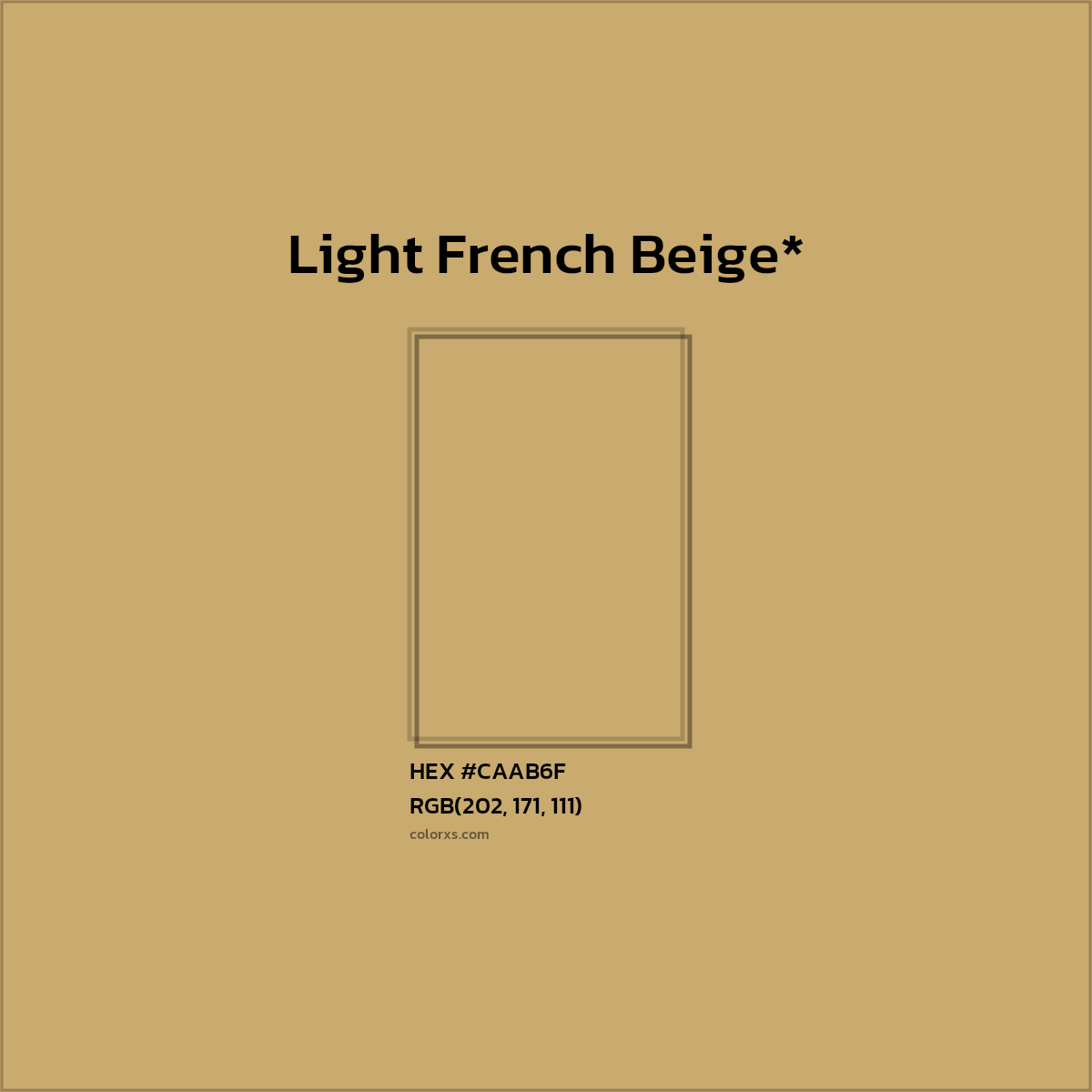 #CAAB6F hex color. RGB, RYB, CMYK, HSL, HSV codes and color conversions. Matching color names, palettes, paints.