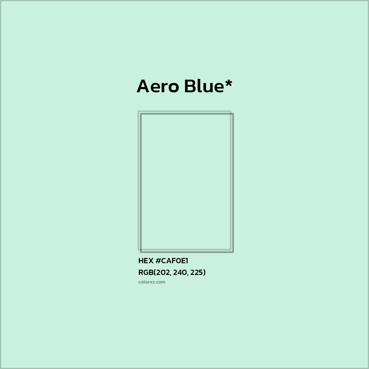 #CAF0E1 hex color. RGB, RYB, CMYK, HSL, HSV codes and color conversions. Matching color names, palettes, paints.