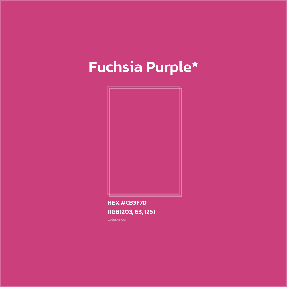 #CB3F7D hex color. RGB, RYB, CMYK, HSL, HSV codes and color conversions. Matching color names, palettes, paints.
